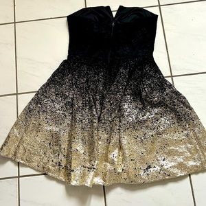 Strapless Black Ombré dress